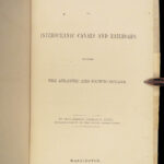 1867 Canals & Railroad Engineering PANAMA Canal ENORMOUS MAPS South America