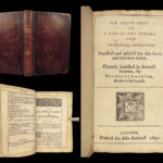 1650 RARE Civil War Cromwell 1ed Lockyer Olive Leaf Bible Nonconformist Puritan