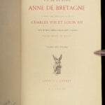 1860 EXQUISITE Fine Binding 1ed Queen Anne of Brittany Medieval France Kings