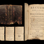 1786 MASONIC 1ed EARLY AMERICAN Origins Adonhiramite Freemasonry Philadelphia
