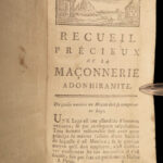 1786 MASONIC 1ed EARLY AMERICAN Origins Adonhiramite Freemasonry Philadelphia