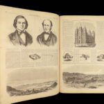 1857 Harper’s Weekly FIRST ISSUE 1ed SLAVERY China Voyages Mormons Railroad RARE