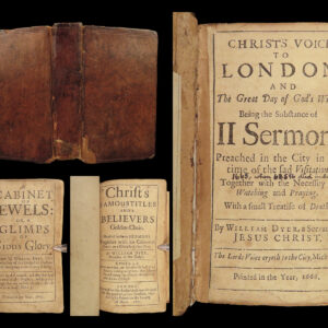 1666 PURITAN William Dyer Christs Voice Famous Titles Bible Sermons Restoration