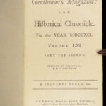 1791 SLAVE TRADE 1ed America Indian Wars Cherokee Ohio Wm Pitt USA Quakers 2v