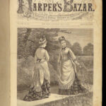 1874 Harper’s Bazar American Fashion Magazine Dresses Clothing Costumes Jewelry