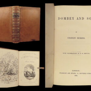 1848 Charles Dickens 1ed Dombey & Son English Literature Illustrated Phiz ART