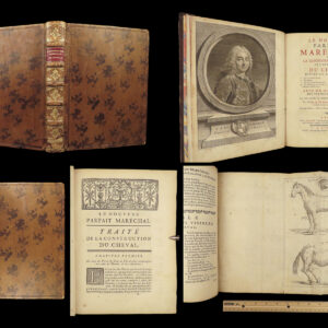 1746 HORSES Parfait Marechal de Garsault Illustrated Herbal Veterinary Medicine