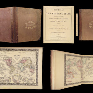 1860 FAMED 1ed Mitchell ATLAS Maps America City Plan Asia Texas Caribbean Africa