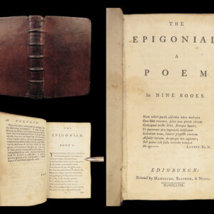 1757 Epigoniad 1ed Scottish Wilkie Greek Mythology Argos Edinburgh Scotland