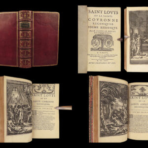 1666 Saint Louis IX of France CRUSADES Illustrated DRAGON BATTLE Demons Moyne