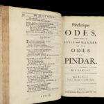 1700 Abraham Cowley ENGLISH Poetry Mistress Motto Pindar Ode Davideis FOLIO