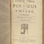 1700 Abraham Cowley ENGLISH Poetry Mistress Motto Pindar Ode Davideis FOLIO
