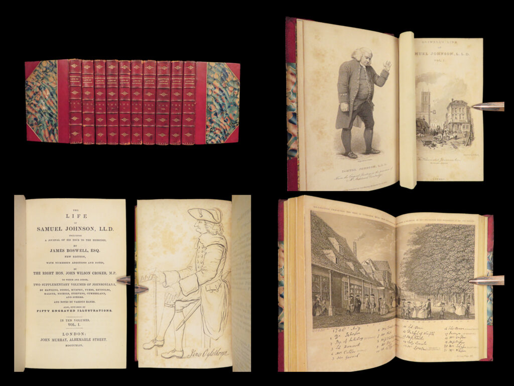 1844 life of samuel johnson by james boswell english biography croker 10v set | samuel johnson was a famous english writer and scholar most known for his ‘<em>dictionary of the english language</em>’ as well as a collection of biographical accounts of eminent english poets. In the mid-1700s, johnson met james boswell, a scottish biographer who wrote an extensive biography of johnson, which several experts consider <strong><u>the greatest biography in the english language</u></strong>!   this impressive, ten-volume edition was published in 1844, edited by john wilson croker.