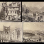 1855 SCOTLAND Scenery & LAKES Loch Lomond Castles Loch Ness Allom Tartan Binding