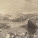 1855 SCOTLAND Scenery & LAKES Loch Lomond Castles Loch Ness Allom Tartan Binding