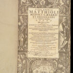 1674 Mattioli HERBAL Botany Medicine Pharmacy Dioscorides Kreuterbuch Woodcuts