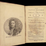 1758 Naval History Britain Barrow Voyages MAPS Walter Raleigh Francis Drake 4v