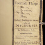 1691 PURITAN 1st ed William Bates Four Last Things HEAVEN vs HELL Death Bible
