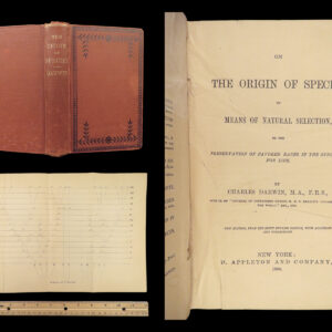 1880 DARWIN Origin of Species Evolution Survival of Fittest Biology Science