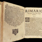 1698 Italian Ruscelli Rimario Ariosto Dante Boccaccio Poems Rhyming Dictionary