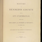 1881 MINNESOTA 1ed History of Hennepin County Minneapolis OJIBWAY Indians Dakota