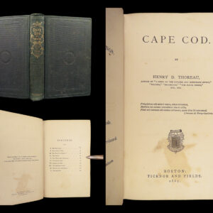 1865 Henry David Thoreau TRUE 1st/1st Cape Cod Philosophy Transcendentalism