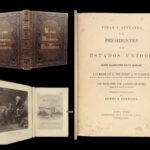 1867 US Presidents 1ed Portraits Chappel America SPANISH Castilian RARE FOLIO