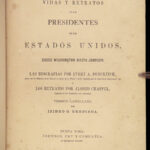 1867 US Presidents 1ed Portraits Chappel America SPANISH Castilian RARE FOLIO