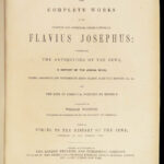 1870 Josephus Jewish War Antiquities of Jews ENGLISH Jerusalem Whiston FOLIO