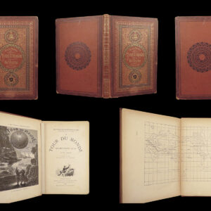 1873 Jules Verne 1ed Around the World in 80 Days Adventure Voyages French Hetzel