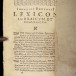 1654 HEBREW & Latin Bible Lexicon Torah Dictionary Judaica Rabbinica Buxtorf
