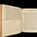 1857 EXQUISITE Holy BIBLE King James Illustrated RARE Apocrypha Concordance