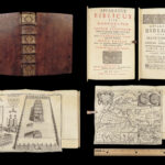 1696 BIBLE Holy Land MAPS Jewish Temple ART Lamy Jerusalem Israel Judaica Jews