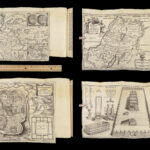 1696 BIBLE Holy Land MAPS Jewish Temple ART Lamy Jerusalem Israel Judaica Jews