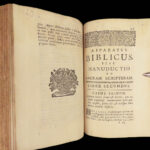 1696 BIBLE Holy Land MAPS Jewish Temple ART Lamy Jerusalem Israel Judaica Jews