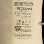 1685 Life of Apostle PAUL Epistles ROMANS Bishop Antoine Godeau BIBLE Commentary