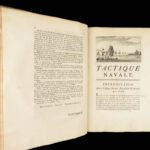 1763 Famed NAVAL Tactics 1ed Seven Years War French Navy Illustrated Bigot RARE