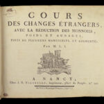 1797 ECONOMICS Foreign Exchange Money Banking Coins Paris Brussels London NANCY
