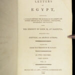 1799 EGYPT Savary Letters Pagan MAPS Mythology Illustrated Egyptian Arabs 2v
