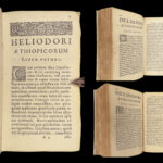 1637 Heliodorus of Emesa 1ed ETHIOPIA Mythology Egypt Aethiopica GREEK Tasso