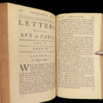 1736 ENGLISH Letters of Turkish SPY by Marana Ottoman Byzantine Political 8v SET