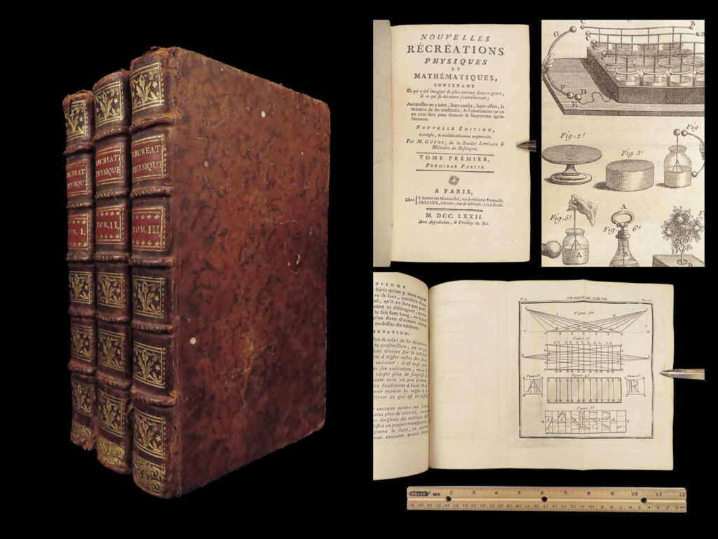 1772 magic lantern guyot occult physics conjuring tricks illusion illustrated 3v | edme-gilles guyot was an 18<sup>th</sup>-century scientist most-known for his studies on physics and physical magic. <strong>he helped establish technology used in phantasmagoria</strong>. In his best book, ‘<em>nouvelles recreations</em>’, guyot describes his experiments on how to perform magic tricks and mathematical phenomena including the famous ‘cups and balls’ trick. This book caused a lot of discussion on the existence of ghosts, particularly in the use of smoke and mirrors.