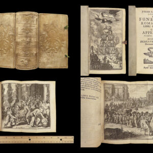1672 Ancient Rome FUNERALS 1ed Ceremonies Customs Hooghe ART Kirchmann Funeribus