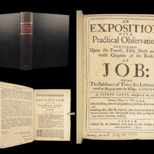 1671 BIBLE Book of JOB 1ed Old Testament English Joseph Caryl Puritan Commentary