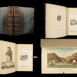 1888 History of Napoleon Bonaparte Napoleonic Wars St Helena FINE BINDING 2v