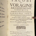 1687 Golden Legend 1ed Voragine Sermons Legenda Aurea Medieval Saints Bible 2v