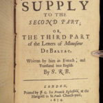 1654 ENGLISH Guez BALZAC Letters Louis XIII France Cardinal Richelieu Valette