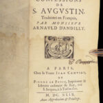 1649 Confessions of St Augustine 1ed Bible Doctrine Philosophy d’Andilly French