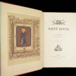 1887 EXQUISITE Fine Binding Saint Louis Renaissance France ART Illustrated
