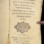 1622 Hippocrates Medicine SECRETS Aphorisms Surgery 1st Guillemeau Commentary